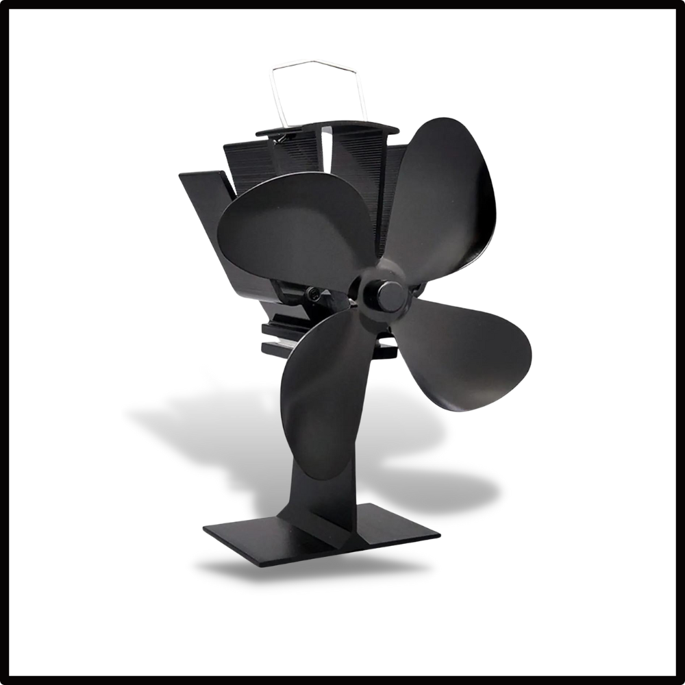4-Blade Heat Powered Stove Fan for fireplaces - Ozerty