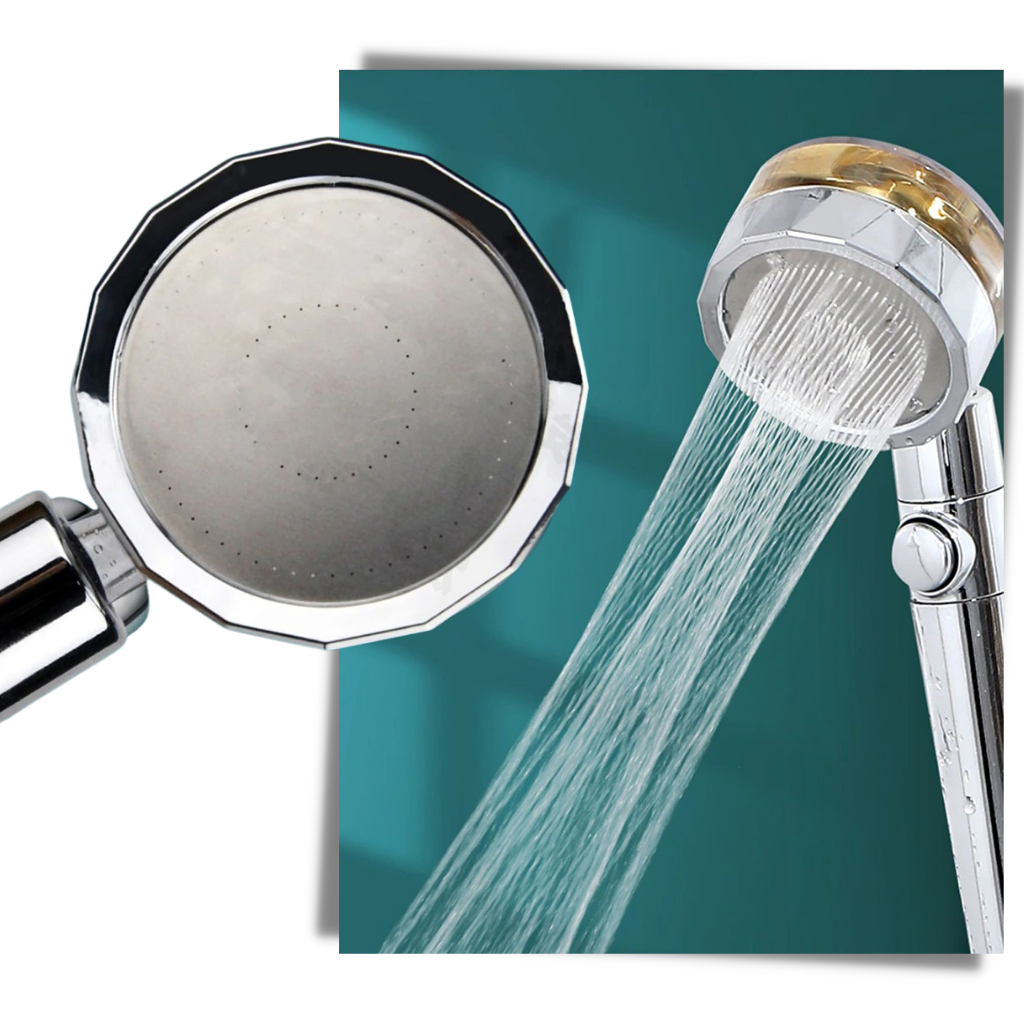 High pressure rotating helix shower head