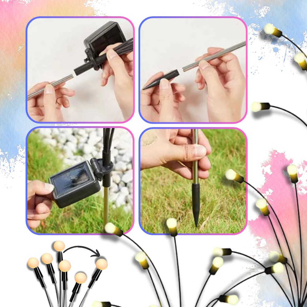 Automatic Waterproof Outdoor Led Solar Lights - Ozerty, Electric Firework Garden Lights - Ozerty