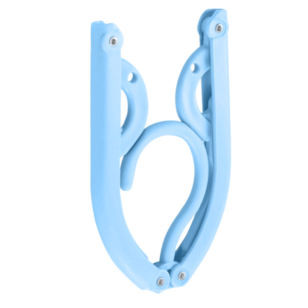 Dual-Size Foldable Clothes Hangers -Blue - Ozerty