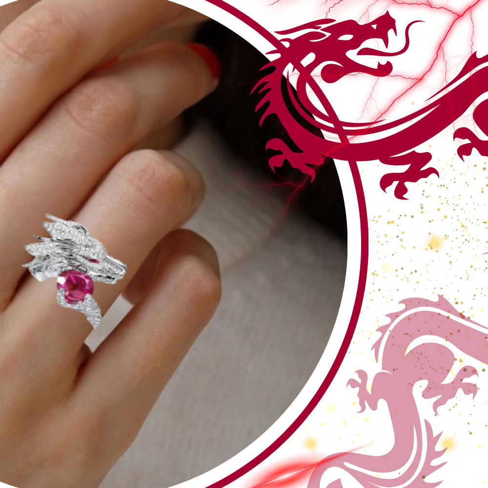 Unique Handmade Silver Dragon Ring - Ozerty